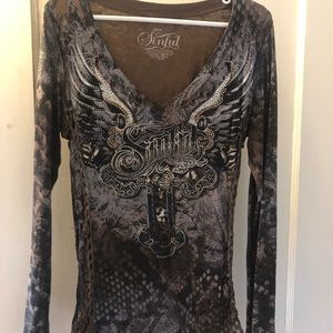 “Affliction” Women’s Long Sleeve Top